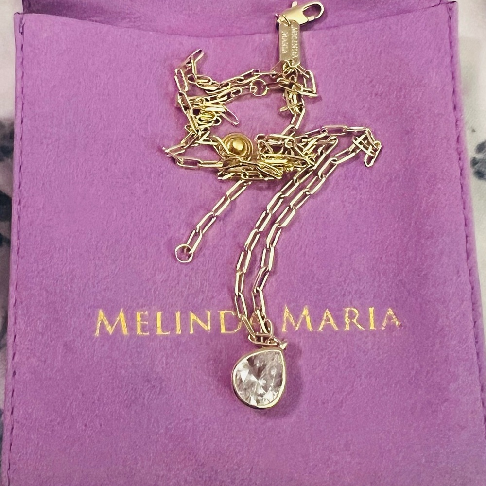 MELINDA MARIA NWT Drop of Perfection Necklace